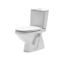Set vas WC stativ Cersanit, Roma New, evacuare verticala, cu rezervor si capac inclus